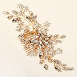 Maxbell Rhinestone Bridal Hair Comb Hair Accessories for Bridesmaids Wedding Girls Aureate