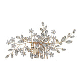 Maxbell Rhinestone Bridal Hair Comb Hair Accessories for Bridesmaids Wedding Girls Aureate