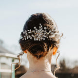 Maxbell Rhinestone Bridal Hair Comb Hair Accessories for Bridesmaids Wedding Girls Aureate