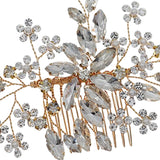 Maxbell Rhinestone Bridal Hair Comb Hair Accessories for Bridesmaids Wedding Girls Aureate