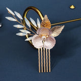 Maxbell Wedding Flower Hair Combs Set Bridesmaids Headpiece Handmade Bridal Headband