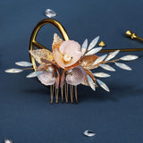 Maxbell Wedding Flower Hair Combs Set Bridesmaids Headpiece Handmade Bridal Headband