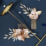Maxbell Wedding Flower Hair Combs Set Bridesmaids Headpiece Handmade Bridal Headband