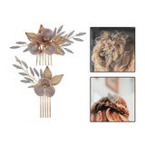 Maxbell Wedding Flower Hair Combs Set Bridesmaids Headpiece Handmade Bridal Headband