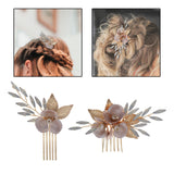 Maxbell Wedding Flower Hair Combs Set Bridesmaids Headpiece Handmade Bridal Headband
