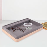 Maxbell Jewelry Tray Trinkets Container Flannel Wrapped for Gadgets Bracelet Style D