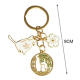 Maxbell Cute Animal Keychain Flower Pendant Creative for Car key Purse Wallet