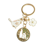 Maxbell Cute Animal Keychain Flower Pendant Creative for Car key Purse Wallet