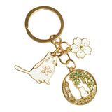 Maxbell Cute Animal Keychain Flower Pendant Creative for Car key Purse Wallet