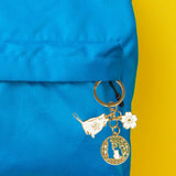 Maxbell Cute Animal Keychain Flower Pendant Creative for Car key Purse Wallet