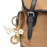 Maxbell Cute Animal Keychain Flower Pendant Creative for Car key Purse Wallet