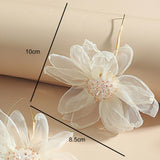 Maxbell Large Flowers Dangle Tassel Jewelry Stylish for Wedding Banquet Graduation