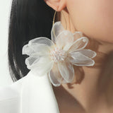 Maxbell Large Flowers Dangle Tassel Jewelry Stylish for Wedding Banquet Graduation