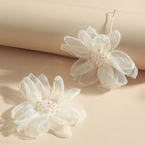 Maxbell Large Flowers Dangle Tassel Jewelry Stylish for Wedding Banquet Graduation