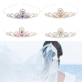 Maxbell Hairband Tiaras Headdress Decorative Accessories Gift for Girls Fairy Prom Violet
