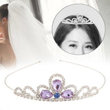 Maxbell Hairband Tiaras Headdress Decorative Accessories Gift for Girls Fairy Prom Violet