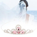Maxbell Hairband Tiaras Headdress Decorative Accessories Gift for Girls Fairy Prom Pink