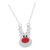 Maxbell Cute Pendant Necklace Fashion Gift Charms Jewelry for Party Women Christmas Argent