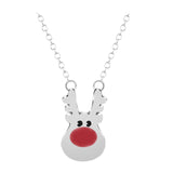 Maxbell Cute Pendant Necklace Fashion Gift Charms Jewelry for Party Women Christmas Argent