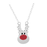 Maxbell Cute Pendant Necklace Fashion Gift Charms Jewelry for Party Women Christmas Argent