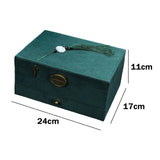 Maxbell Jewelry Box Display Stand Scratchproof Elegant for Rings Bracelet Necklace Dark Green