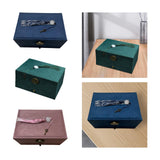 Maxbell Jewelry Box Display Stand Scratchproof Elegant for Rings Bracelet Necklace Dark Green