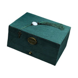 Maxbell Jewelry Box Display Stand Scratchproof Elegant for Rings Bracelet Necklace Dark Green