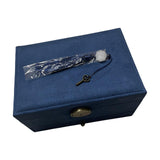 Maxbell Jewelry Box Display Stand Scratchproof Elegant for Rings Bracelet Necklace Dark Blue