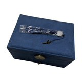 Maxbell Jewelry Box Display Stand Scratchproof Elegant for Rings Bracelet Necklace Dark Blue