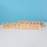 Maxbell Cone Shape Ring Holder Durable Ornament Wooden for Home Retail Shop Dresser 24 Slots