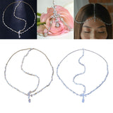 Maxbell Rhinestone Head Chain Bridal Headpieces Glamorous for Prom Women Girls Aureate