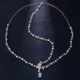 Maxbell Rhinestone Head Chain Bridal Headpieces Glamorous for Prom Women Girls Aureate