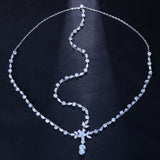 Maxbell Rhinestone Head Chain Bridal Headpieces Glamorous for Prom Women Girls Argent
