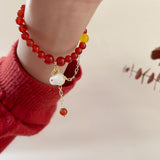 Maxbell Beads Bracelets Vintage Round Bead Romantic Jewelry for Men Anniversary Gift