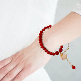 Maxbell Beads Bracelets Vintage Round Bead Romantic Jewelry for Men Anniversary Gift