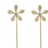 Maxbell Elegant Threader Dangle Earrings Durable Gifts for Engagement Mother Girl Aureate