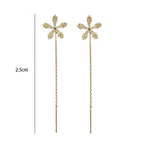 Maxbell Elegant Threader Dangle Earrings Durable Gifts for Engagement Mother Girl Aureate
