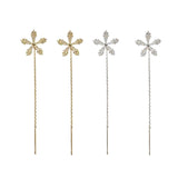 Maxbell Elegant Threader Dangle Earrings Durable Gifts for Engagement Mother Girl Aureate
