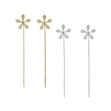 Maxbell Elegant Threader Dangle Earrings Durable Gifts for Engagement Mother Girl Aureate