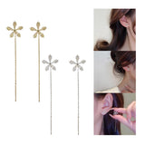 Maxbell Elegant Threader Dangle Earrings Durable Gifts for Engagement Mother Girl Aureate