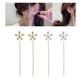 Maxbell Elegant Threader Dangle Earrings Durable Gifts for Engagement Mother Girl Aureate