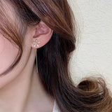 Maxbell Elegant Threader Dangle Earrings Durable Gifts for Engagement Mother Girl Aureate