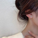 Maxbell Elegant Threader Dangle Earrings Durable Gifts for Engagement Mother Girl Aureate