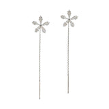 Maxbell Elegant Threader Dangle Earrings Durable Gifts for Engagement Mother Girl Argent