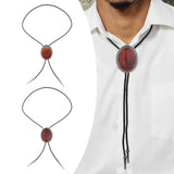 Maxbell Cowboy Bolo Tie Western Pendant Fashion for Graduation Engagement Wedding Red