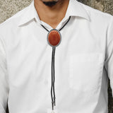 Maxbell Cowboy Bolo Tie Western Pendant Fashion for Graduation Engagement Wedding Red