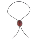 Maxbell Cowboy Bolo Tie Western Pendant Fashion for Graduation Engagement Wedding Dark Red
