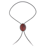 Maxbell Cowboy Bolo Tie Western Pendant Fashion for Graduation Engagement Wedding Dark Red