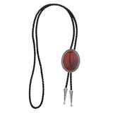 Maxbell Cowboy Bolo Tie Western Pendant Fashion for Graduation Engagement Wedding Dark Red