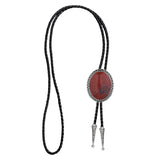 Maxbell Cowboy Bolo Tie Western Pendant Fashion for Graduation Engagement Wedding Dark Red